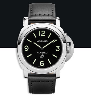 OFFICINE PANERAI Luminor Base Logo 44mm Black Dial Watch Copy